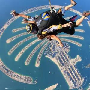 Skydiving Over the Palm Jumeirah